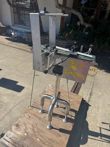 5-3/4" wide x 21" & 25" long, Compact Stainless steel belt conveyors, flat rubber belting (2 available)