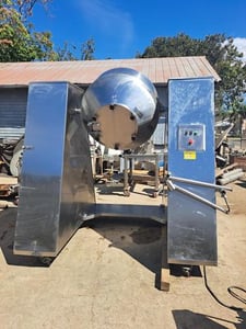 20 cu.ft. Double cone conical mixer, Stainless steel, 5 HP, 41" dia. x 16" straight side