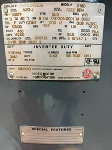 125 HP 1800 RPM U.S. Motors, Frame 405TPA-16.5", VHS, vertical hollow shaft, 460 Volts