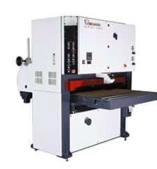 43" Timesavers #2331-04-334, Orbital Sander, 3-Head, 5-20 FPM, 3100 CFM, 33-38" passline, 5" thick, unused