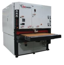 43" Timesavers #2331-24-133SP, Orbital Sander, 3-Head, 5-20 FPM, 4450 CFM, 33-38" passline, 5" thick, unused