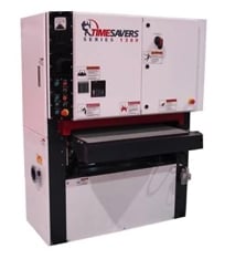 43" Timesavers #1311-14-1, Widebelt, Single Head, 5" thick, 15-45 FPM, 33-38" passline, 1000 CFM, unused