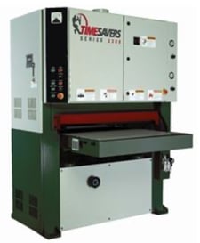 43" Timesavers #2311-24-1, Widebelt, Single Head, 5" thick, 15-45 FPM, 33-38" passline, 1350 CFM, unused