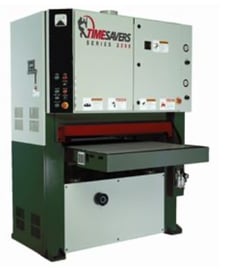 52" Timesavers #2311-45-1, Widebelt, Single Head, 5" thick, 15-45 FPM, 33-38" passline, 1830 CFM, unused