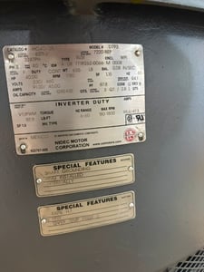40 HP 1800 RPM U.S. Motors, Frame 324TPH-12", VHS, vertical hollow shaft, vertical hollow shaft, 230/460 Volts