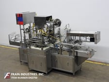 Autoprod / Oystar #SLH, capper over lidder, Stainless steel, automatic inline, dual lane roll stock heat