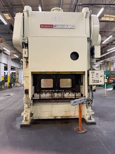 200 Ton, Niagara #BP2-200-72-36, straight side double crank, 10" stroke, 28" Shut Height, 10" adj., 72"