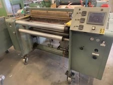 Gloucester #418, 40" bottom seal in line bag machine, electronic bag length controls, punch controls