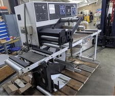 16" Label winder, Arpeco #Tracker-Premier, with splice table, rotary sheer cut, web advance, 2000
