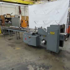 Shanklin #F-5A, high speeds flow thru side sealer shrink wrapper, 90 psi, 230 V., 1-phase, tested
