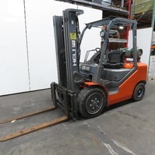 6000 lb. Heli #CPYD30-KU1H, 3 Stage LP Gas Forklift, 185" Lift, 5" x 45" Forks, 2019