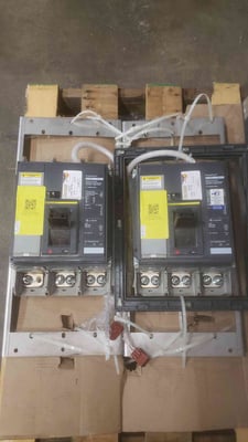 1200 Amps, Square D, #PL1200, PowerPact Breaker, PLF34000S12ABUL, 3 pole (2 available)