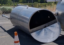 1000 gallon Stainless steel tank, 50" x 120", cone bottom