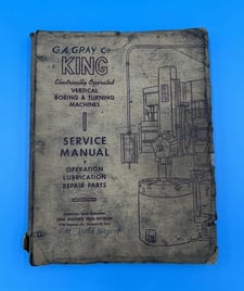 King Electrically Operated Vertical Boring Machine 30", 36", 46", 56", 66", 76" Service Manual
