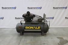 40 cfm, 175 psi, Schulz #CSW-40-MAX, 120 gallon horizontal piston air compressor, 10 HP, 2012