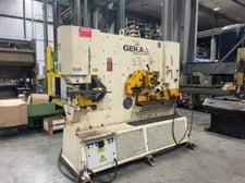 8" x 8" x .7" Geka #165S, ironworker, 165 ton, 20 HP, 20" throat, 2 foot pedals
