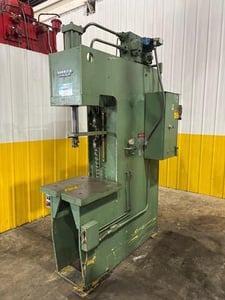 12 Ton, Hannifin #OGF-12D, hydraulic C-Frame press, 18" stroke, 24" daylight, 22" x21" bed, 14" throat
