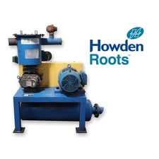 348 cfm, Howden #47-URAI-L, rotary lobe positve displacement blower, 15 HP, 15" HgV