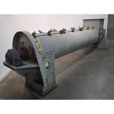 Mild Steel Continuous Process Paddle Mixer Pug Mill, 24" diameter x 10' long