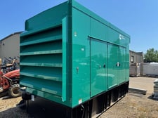 500 KW Cummins #500DFEK, Diesel Generator, 277/480V. 3-Phase, 24 hr run time, steel weather enclosure