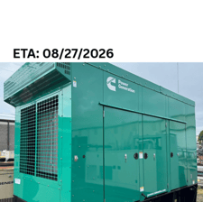 500 KW Cummins #500DFEK, Diesel Generator, 277/480V. 3-Phase, 24 hr run time, steel weather enclosure