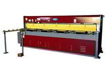 1/4" x 8' GMC #HS-0825E, Hydraulic Metal Shear, 20 HP, w/ electric 36" Back Gauge, 8' 2" blade, 10-15 SPM, new