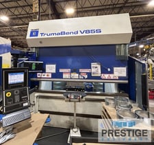 94 Ton, Trumpf #V85S, 8.4'OA, 6-Axis Back Gauge, CNC Crowning, Clamping, Delem DA69 CNC, #44390