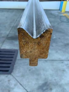 143" L, Female brake die, 1-3/4" die height, 1-3/8" die width, 1" die opening, 1/2" tang