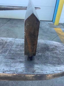 39-5/8" L, Male brake die, 4" die height, 1" die width, 1/2" tang