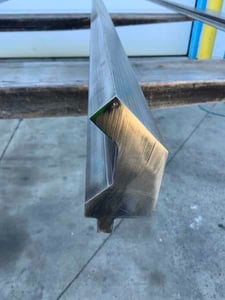 69-1/4" L, Gooseneck brake die, 3-1/2" die height, 2" die width, 1/2" tang