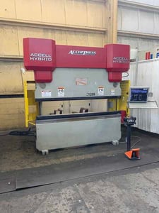 120 Ton, Accurpress #51208 Accell Hybrid, hydraulic press brake, 8' overall, 78" between housing, 11" stroke