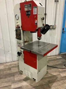 16" x 12-1/2" Dake, Johnson #V16, vertical band saw, 23-1/2" x 23-1/2" table, blade welder