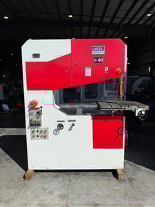 41" x 12.5" Dake Johnson #V-40, vertical band saw, 3/4" x 189" blade, 50-4250 FPM, blade welder & grinder