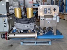 145 GPM, Berkeley #BVMI33-2-1-204, Vertical Multistage Centrifugal Pump Skid, 6" Manifolds, 435 psi, 7.5 HP