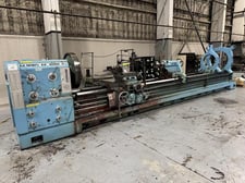 39" x 236" Geminis #GE-1000, gap bed engine lathe, 3 & 4-jaw chuck, inch/metric threading, Newall DP700