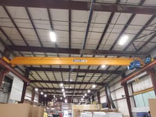 10 Ton, Abbus, Bridge Crane, w/ EMH Hoist, 47' span, 21' 2" lift, underslung