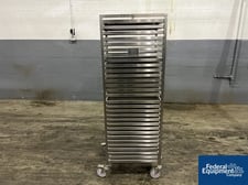 Portable Cart, 30 of 22" x 16.5" shelves, Stainless Steel