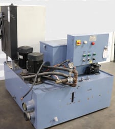 Uni Mag #PFA-120, paper filter coolant filtration syst, 460 V., 3-phase, Domnick Hunter CRD150 air dryer, 2006