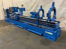 23" x 155" Victor #24160T, gap bed engine lathe, 14-1/8" swing over cross slide, inch/metric, 4-jaw 20"