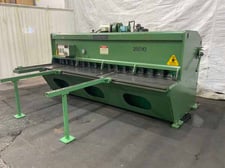 1/4" x 10' Accurshear #625010, hydraulic shear, 36" front operated power back gauge, 16 hold downs, 20 HP