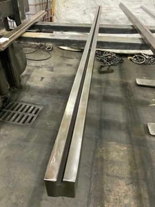 121-3/8" L, Bottom die fillrer block, 2" die width, 3" die height, 1/2" tang