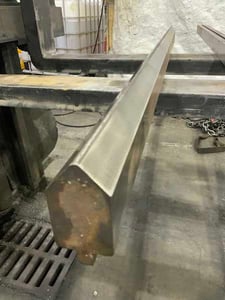 61" L, Male top punch press brake die, 3" die width, 3" die height, 1/2" tang