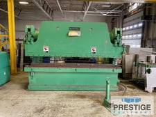 250 Ton, Accurpress #7250-12, 12' overall, 124" between housing, 8" Stroke, Manual Back Gage, 1984 #44461