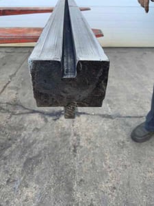 60-1/2" L, Press brake filler block brake die, 2-3/4" die width, 2" die height, 1/2" tang