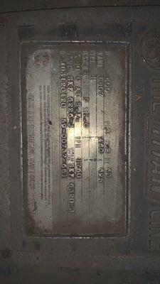 600 HP 1780 RPM U.S. Motors, Frame 5807, DP, 1.15 service factor, 460 Volts