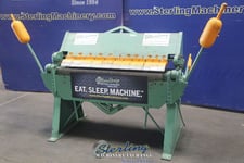 12 gauge x 4' Chicago #BPO-412-6, heavy duty finger brake, 2 counter weights