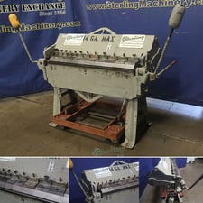 16 gauge x 4' Chicago #W31, hand box & pan brake