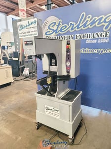 6 Ton, Haeger #H.P.6, hardware insertion press, 8.5" stroke, 18" throat, 3/8"-8.5" vertical upstroke, 18