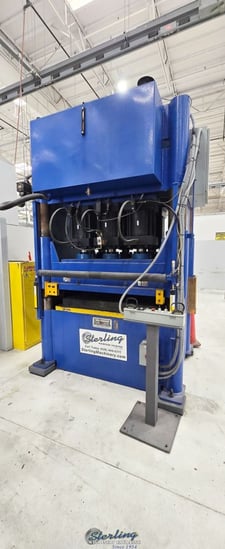 1000 Ton, Beckwood #4P1000F4860, pad forming press, 8" stroke, 3" x 50" x 62" bed, PLC Micrologic 1000 (PC)