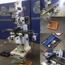 Jet #JTM-4VS, vertical mill, 9" x49"tbl., 3 HP, 34" X, 12" Y, 14.5"Z, 60-4200 RPM, Acu-Rite 203 2-Axis